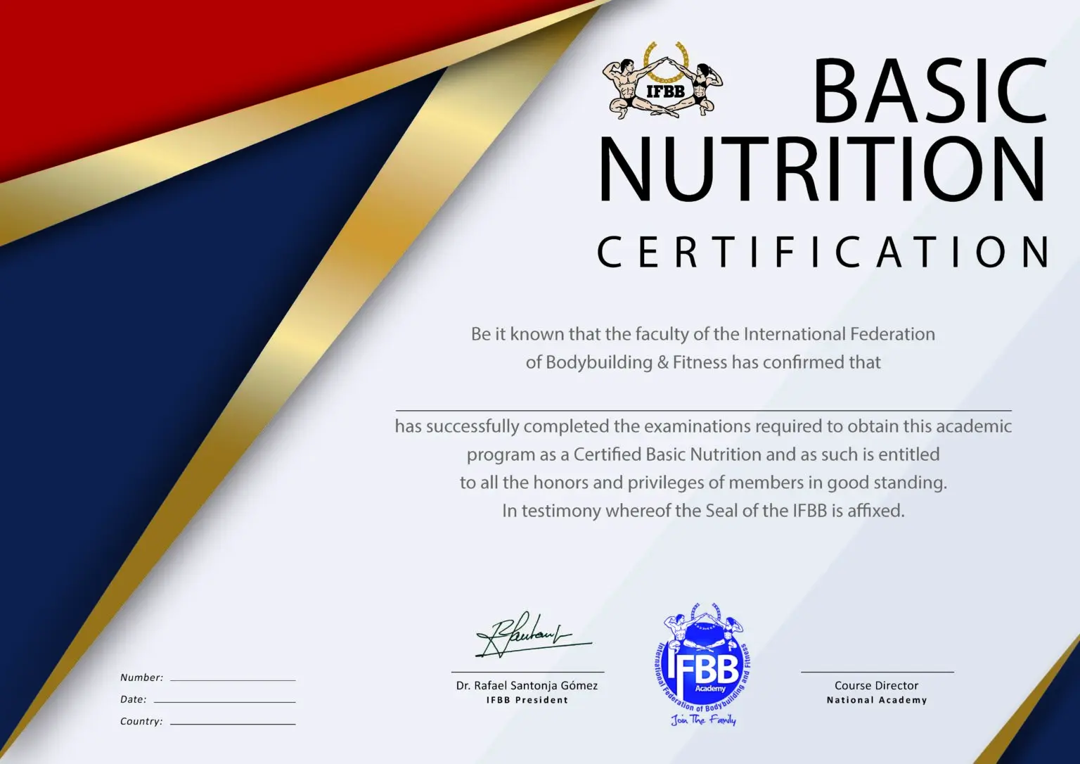 Basic Nutrition Course | IFBB